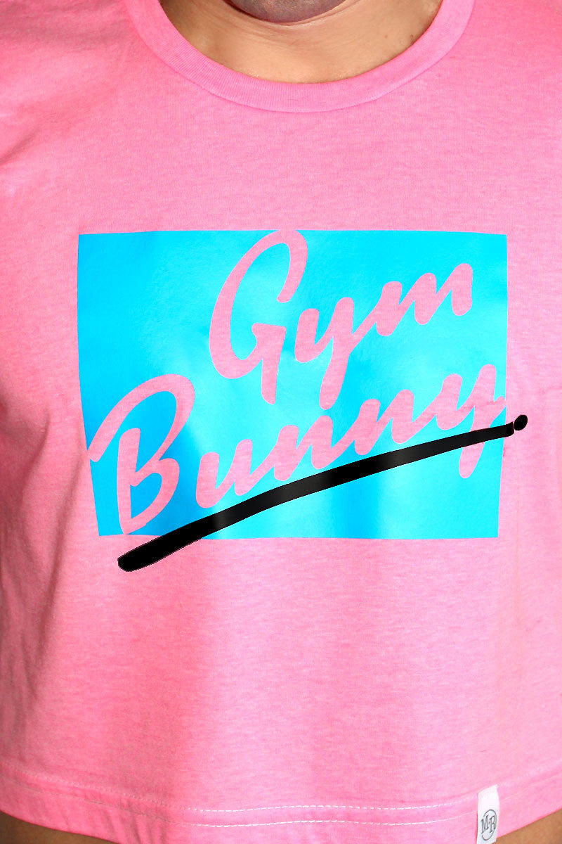 Gym Bunny Crop Tee-Pink