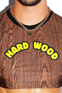 Hardwood Extreme Crop Tank- Brown