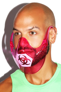 Biohazard Face Shield Sunglasses Mask- Pink
