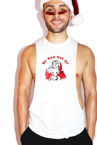 He Can Get It Low Arm Tank- White