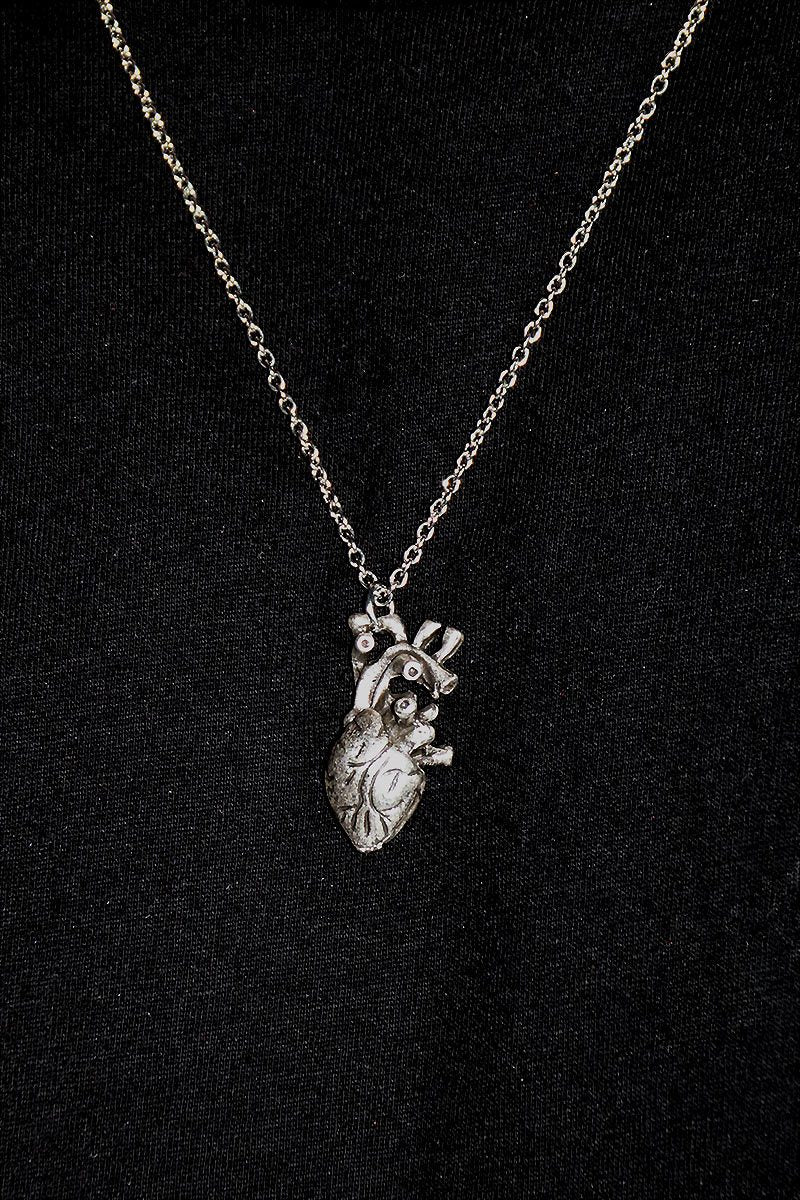 Heart Attack Necklace-Silver