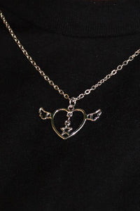 Heart Flutters Necklace - Silver