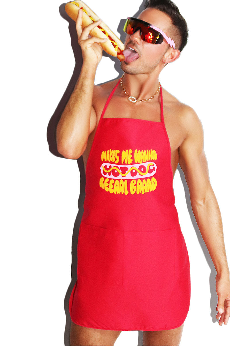 Hot Dog Apron- Red