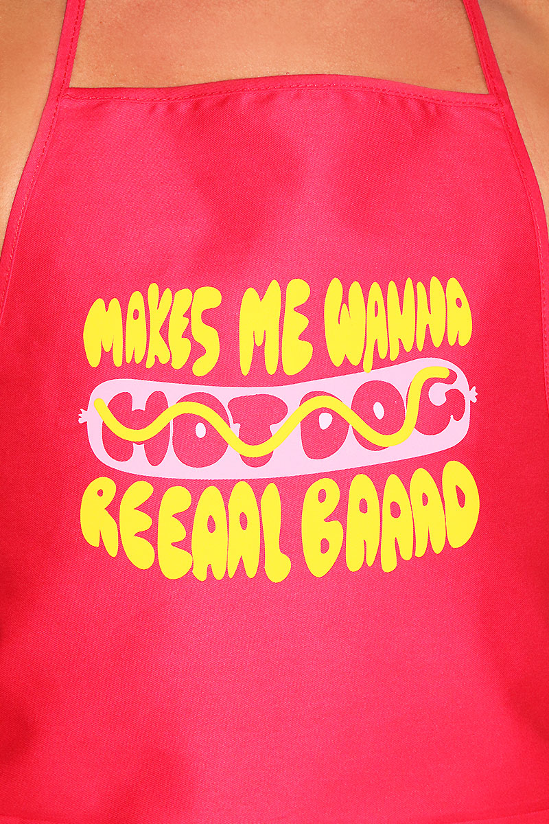 Hot Dog Apron- Red