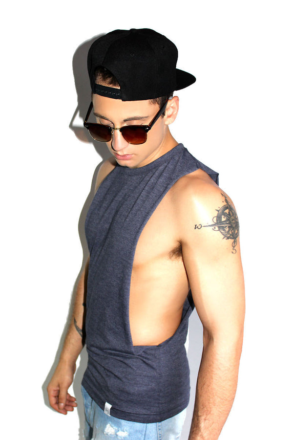 Core Shredder Tank in Navy Heather, view 2