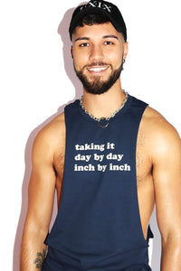 Taking It Day By Day Low Arm Tank- Navy