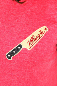 Killing It Tee-Red Burnout