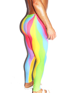Vibration Rainbow All Over Leggings Tights- Multi