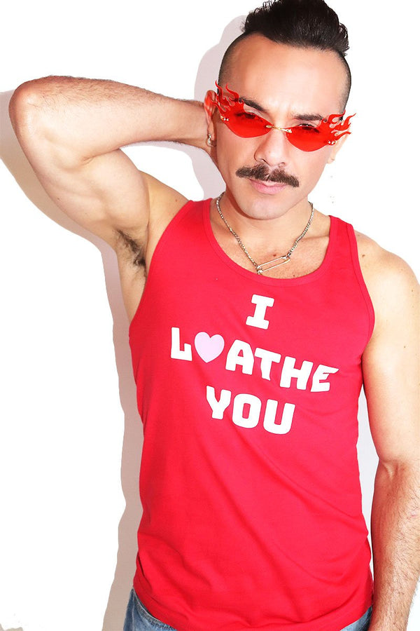 I Loathe You Racerback Tank in Red