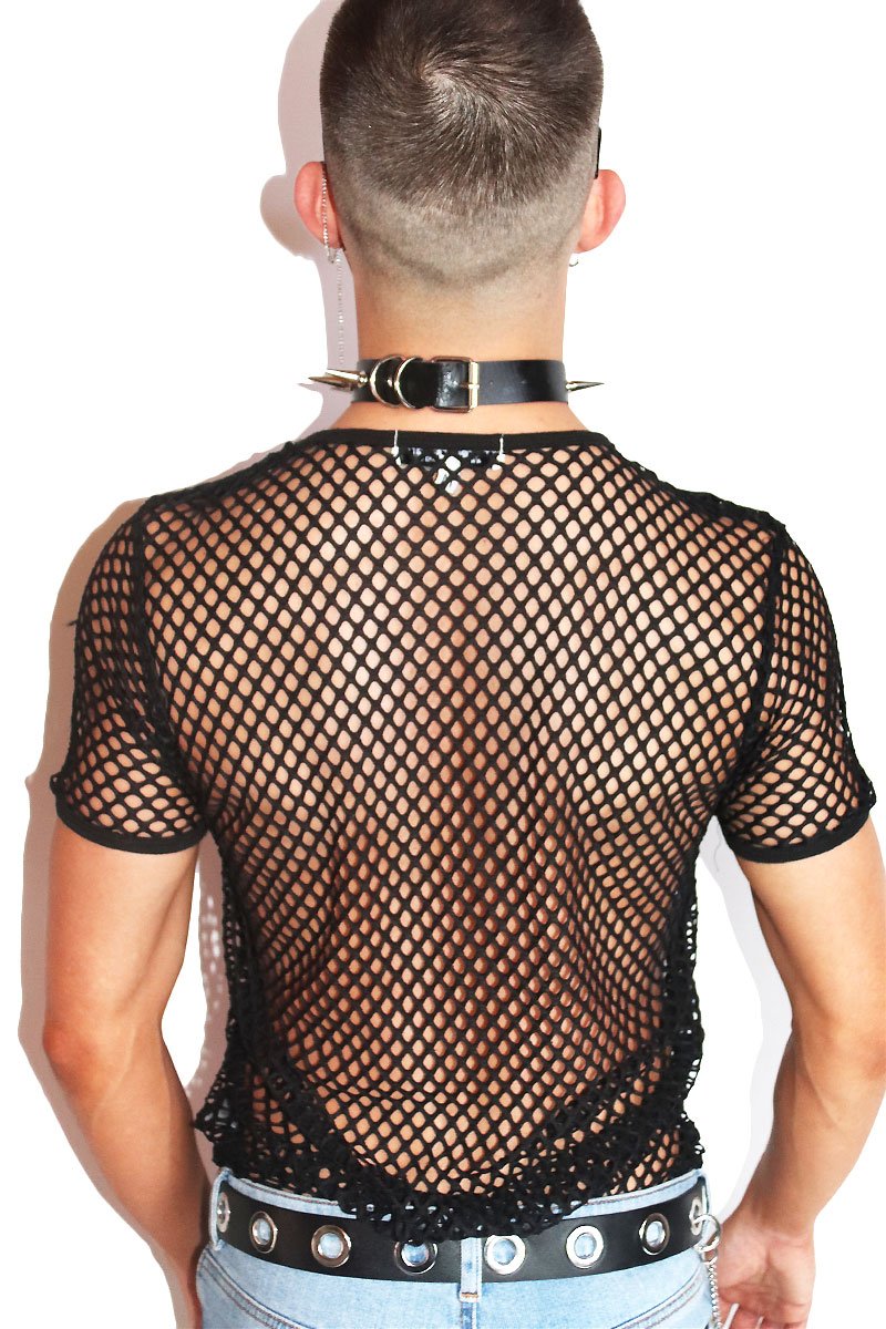 Logo Harness Mesh Tee- Black