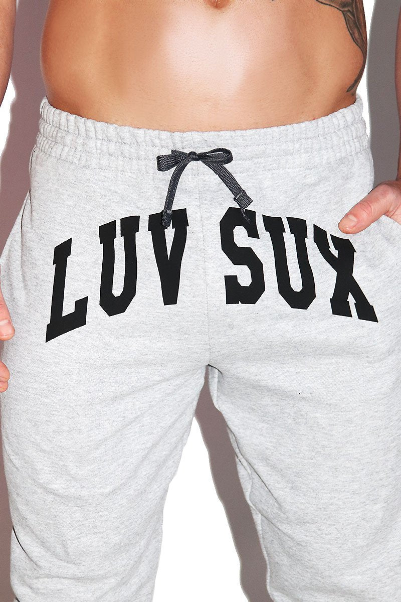 Luv Sux Jogger Sweatpants- Grey