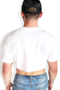 Logo Look It Up Extreme Crop Tee-White
