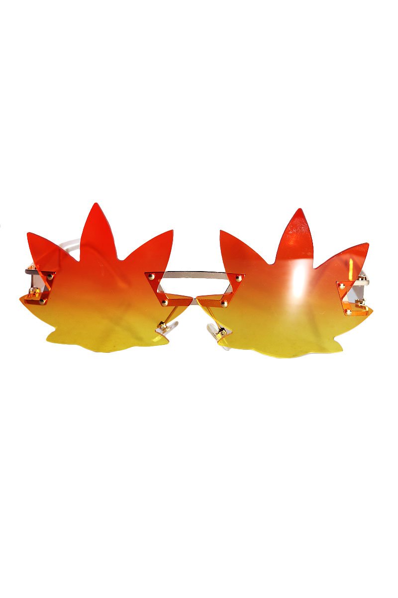 Fall Leaves Sunglasses- Red