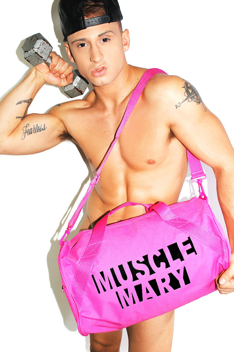 Muscle Mary Duffel Bag- Pink