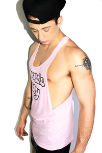 Muscle Mary String Tank-Pink