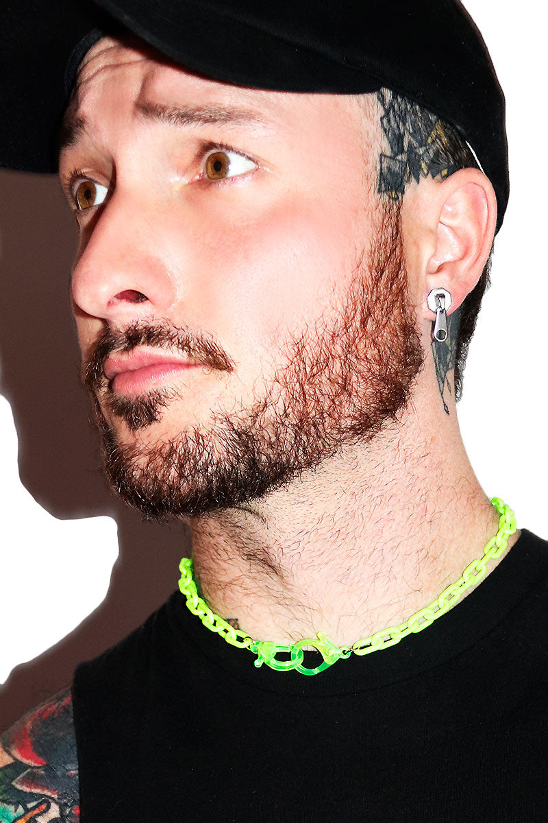Neon Handcuffs Necklace - Green