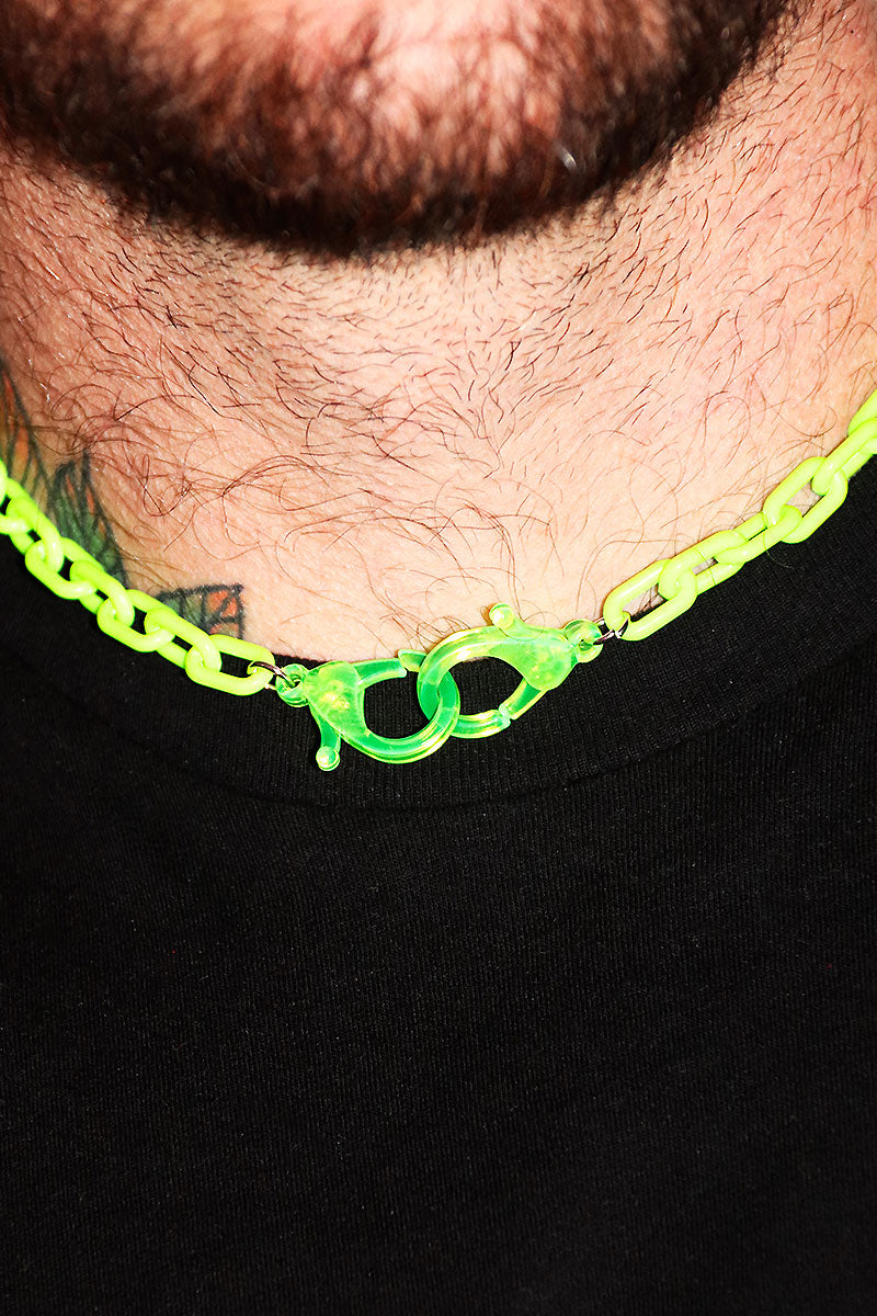 Neon Handcuffs Necklace - Green