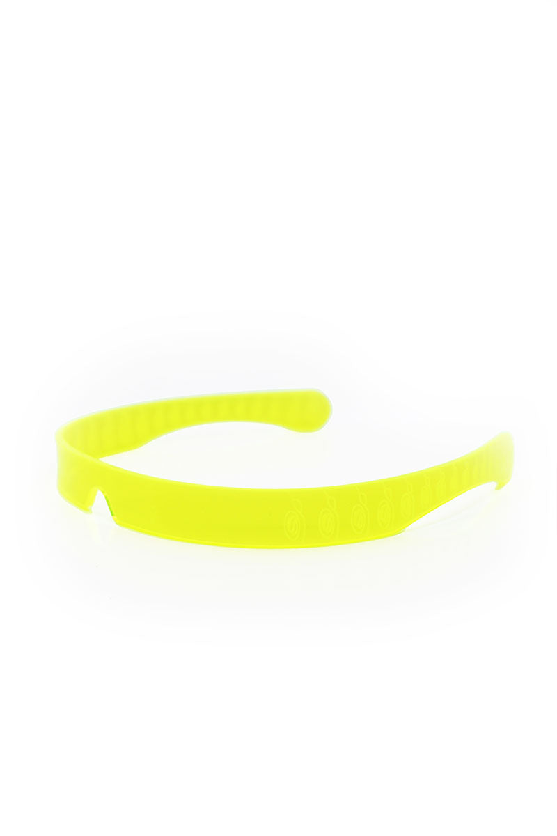 Circuit Acrylic Mono Sunglasses- Neon Yellow