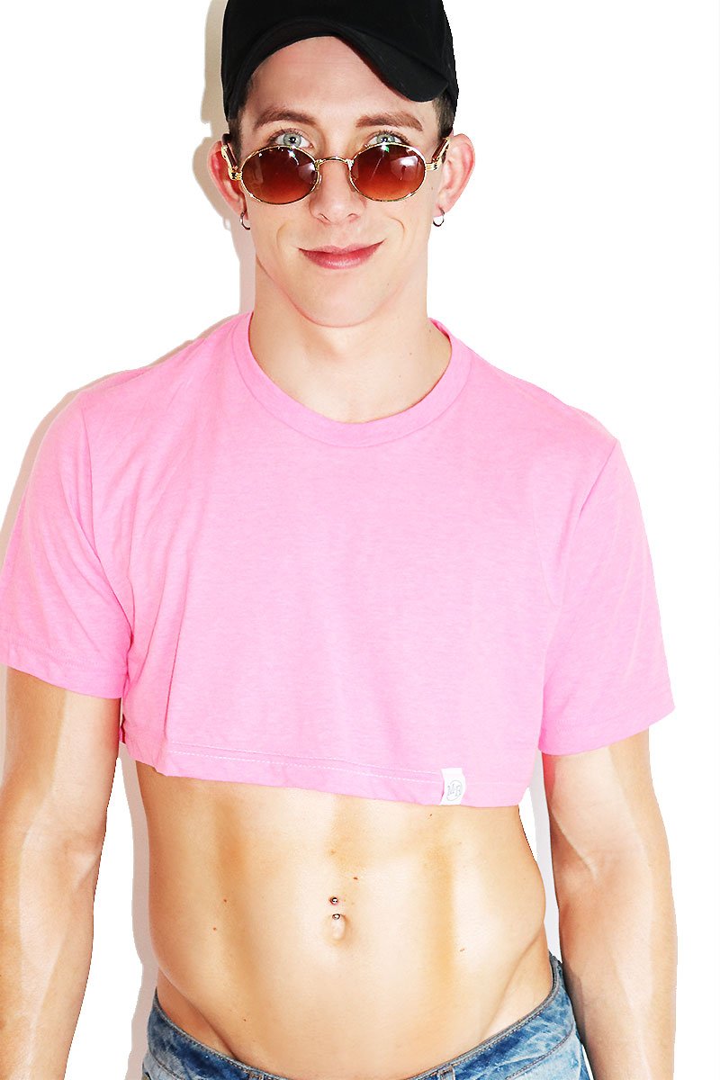 Neon pink cheap extreme crop top