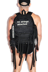 No Strings Attached Backpack Bag-Black