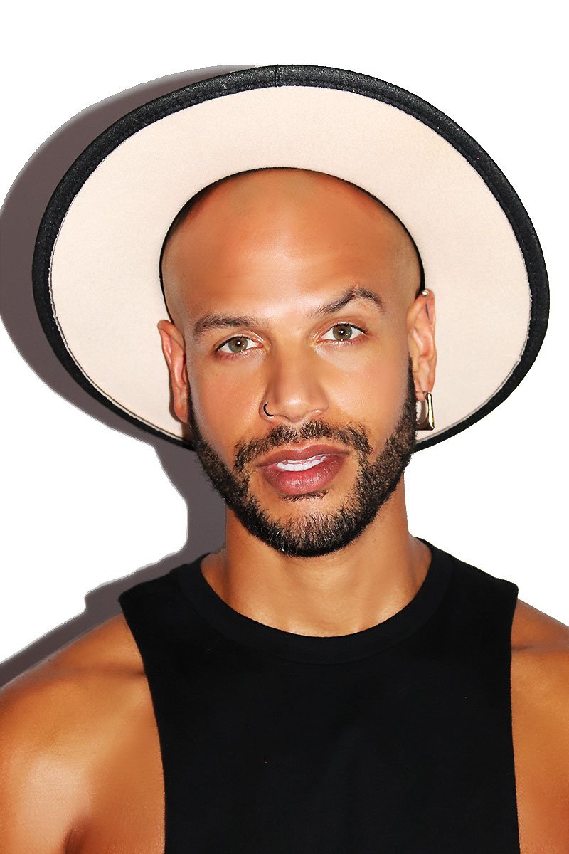 Desert Night Ombre Wide Brim Hat - Black
