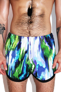 River Delta Running Shorts-Blue