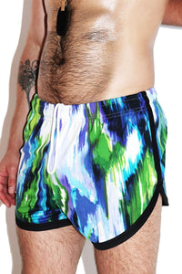River Delta Running Shorts-Blue