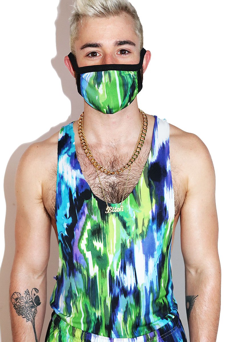 River Delta String Tank- Blue