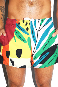 Animal Kingdom All Over Active Shorts- Green