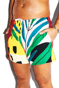 Animal Kingdom All Over Active Shorts- Green
