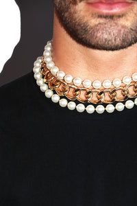 Hard And Soft Pearl Necklace - Silver