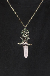 Prince Of Darkness Crystal Necklace - Silver