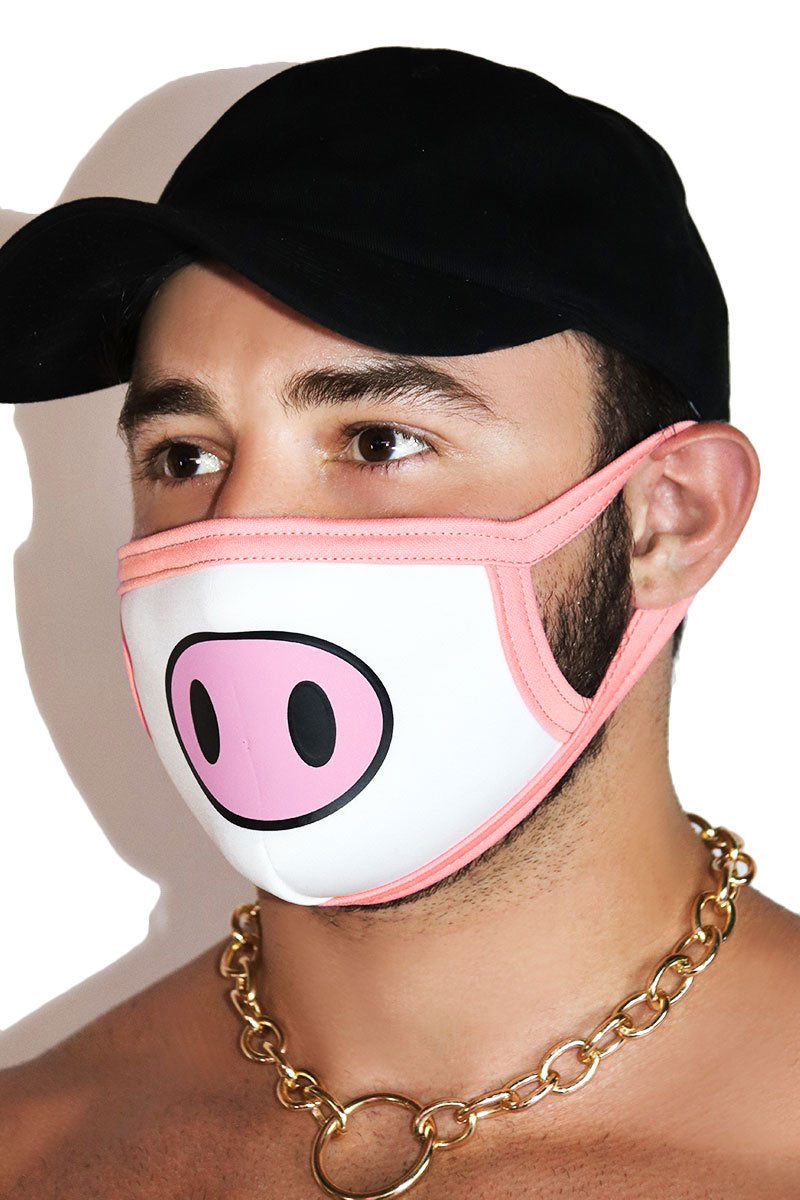 Pig Face Mask-White