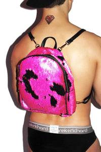 Mermaid Sequin Backpack- Pink