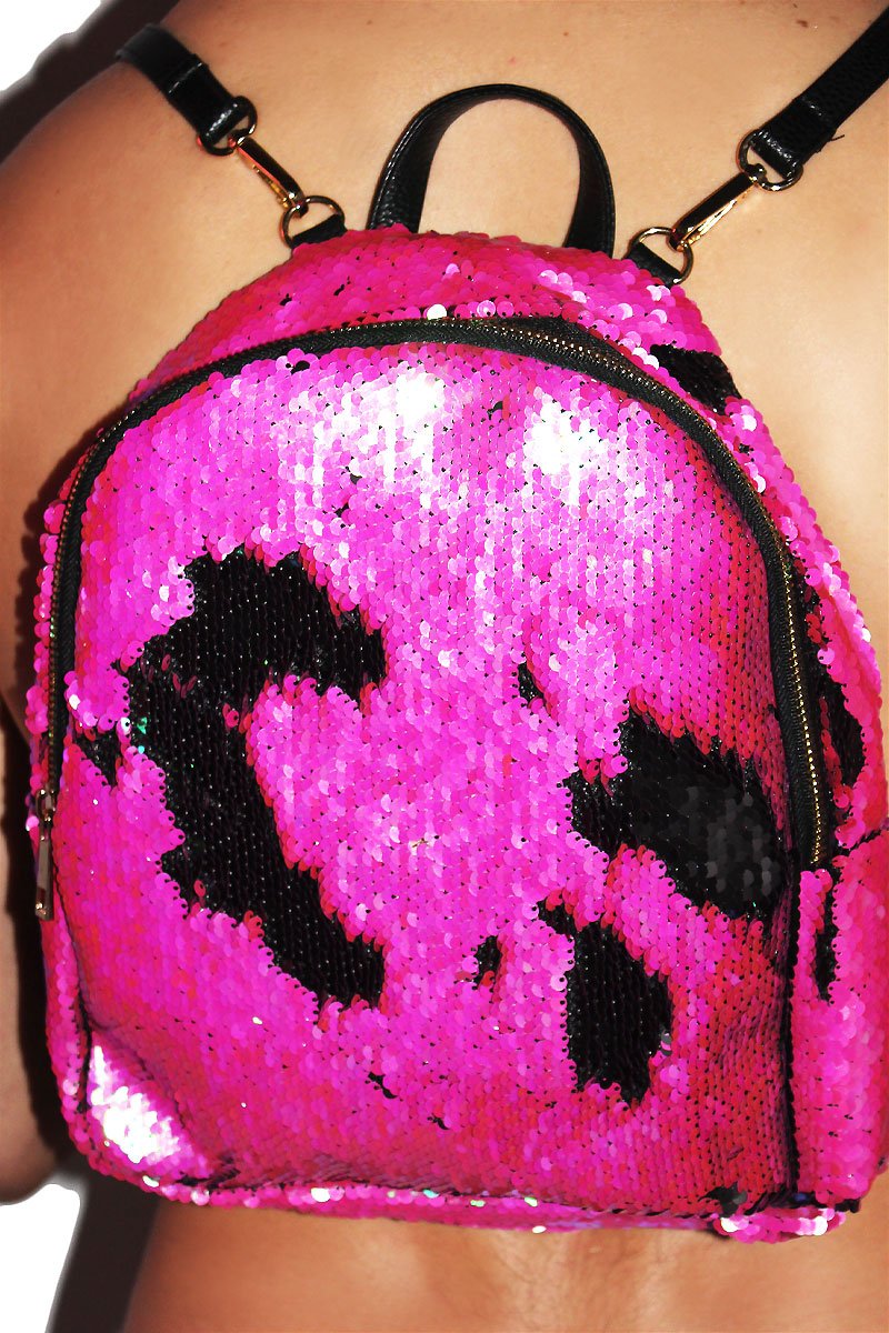 Mermaid Sequin Backpack- Pink