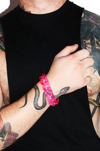 Acrylic Chain Bracelet - Pink