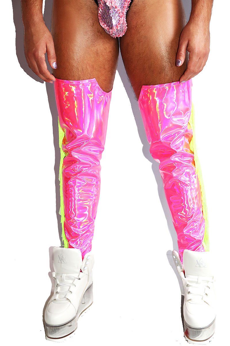 Fringe Cowboy Boot Leg Guards- Pink