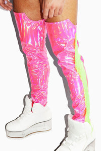 Fringe Cowboy Boot Leg Guards- Pink