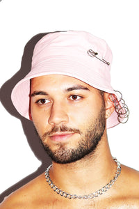 Pierced Bucket Hat - Pink