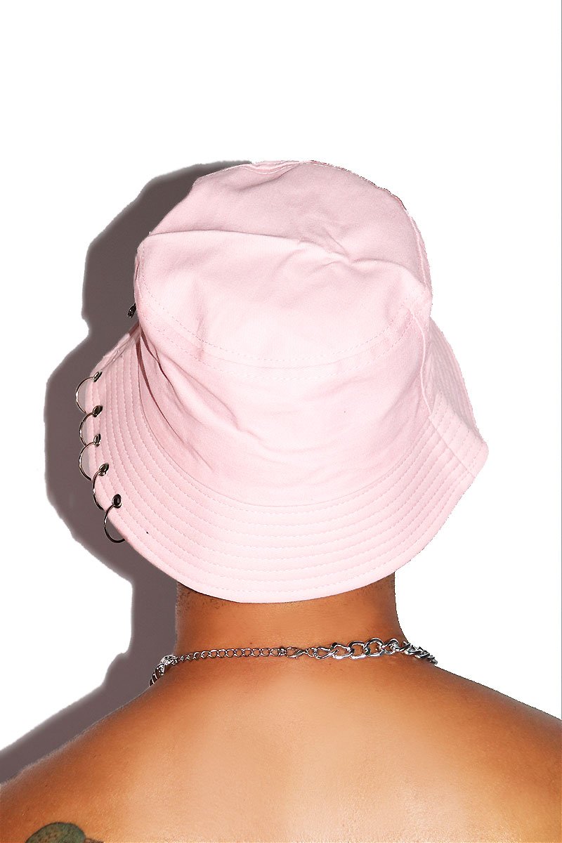 Pierced Bucket Hat - Pink