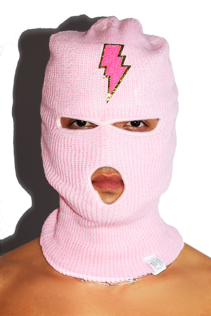 Electric Ski Mask Beanie- Pink
