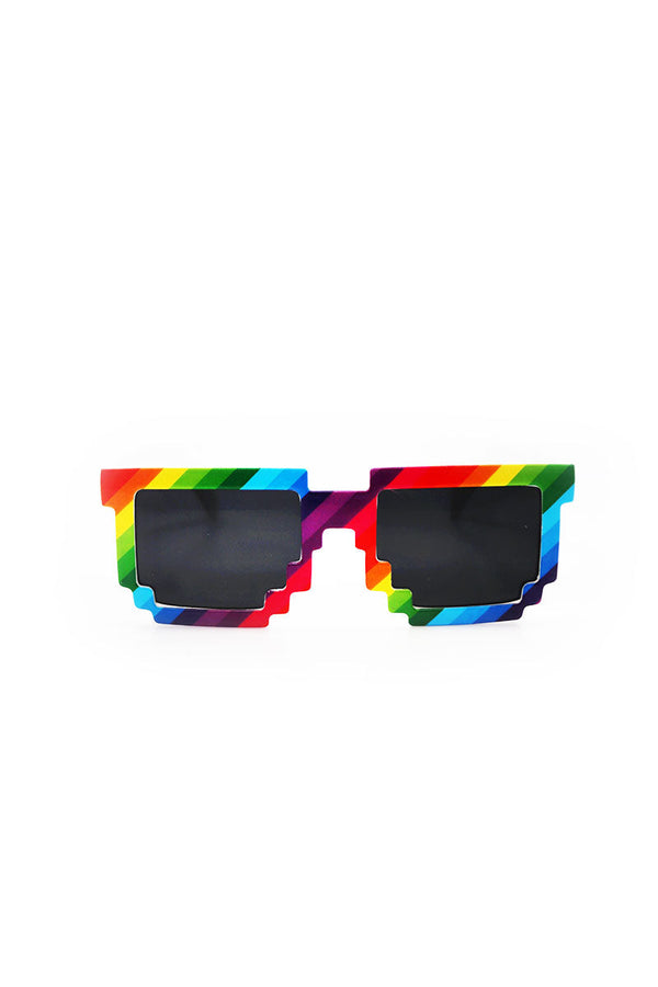 Pixel Rainbow Sunglasses- White – Marek+Richard