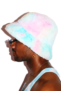 Furry Tye Dye Bucket Hat - Multi