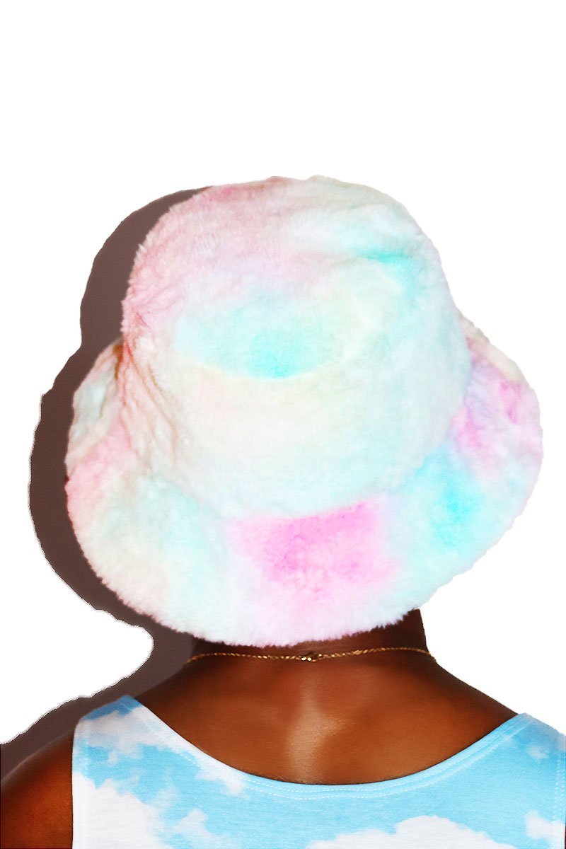 Furry Tye Dye Bucket Hat - Multi