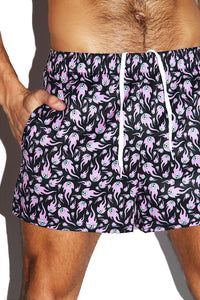 Flaming Dead Load All Over Print Active Shorts- Pink