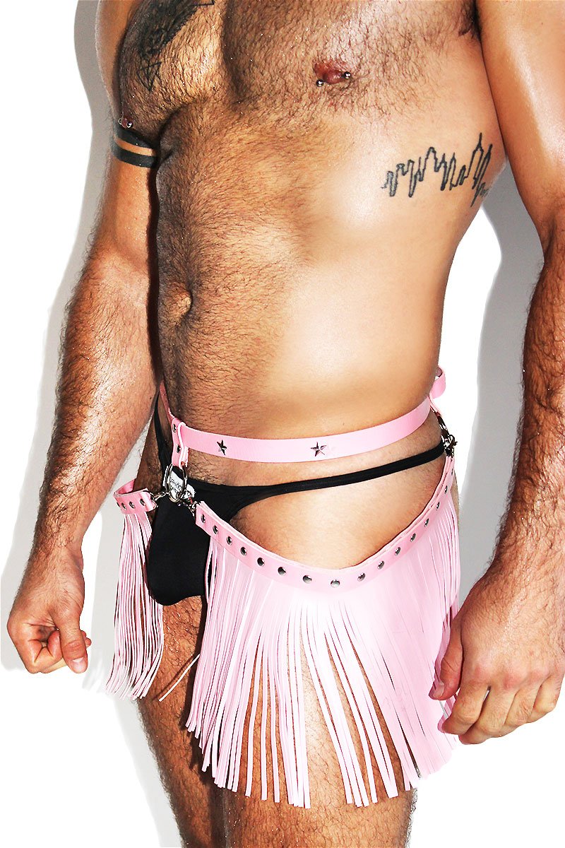Pink Fringe Short Harness-Pink