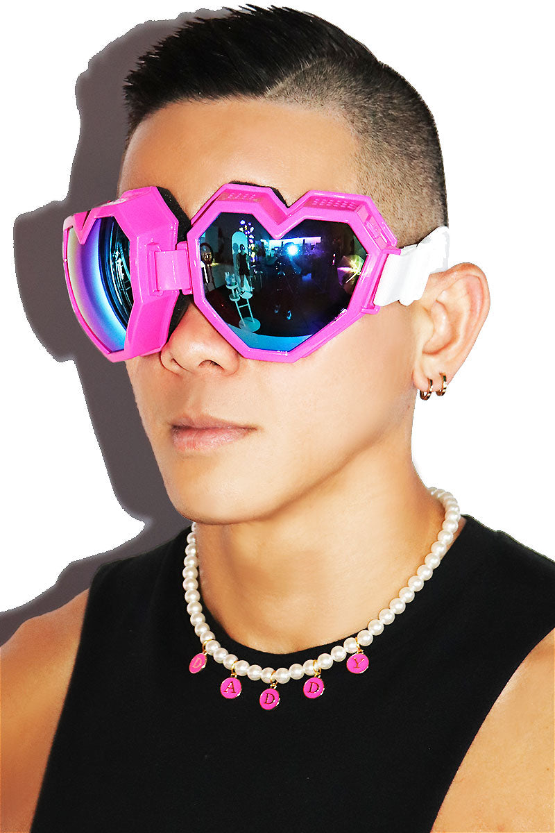Electric Love Goggle Sunglasses- Pink