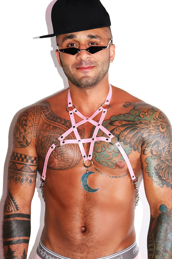 Pentagram Harness in Pink