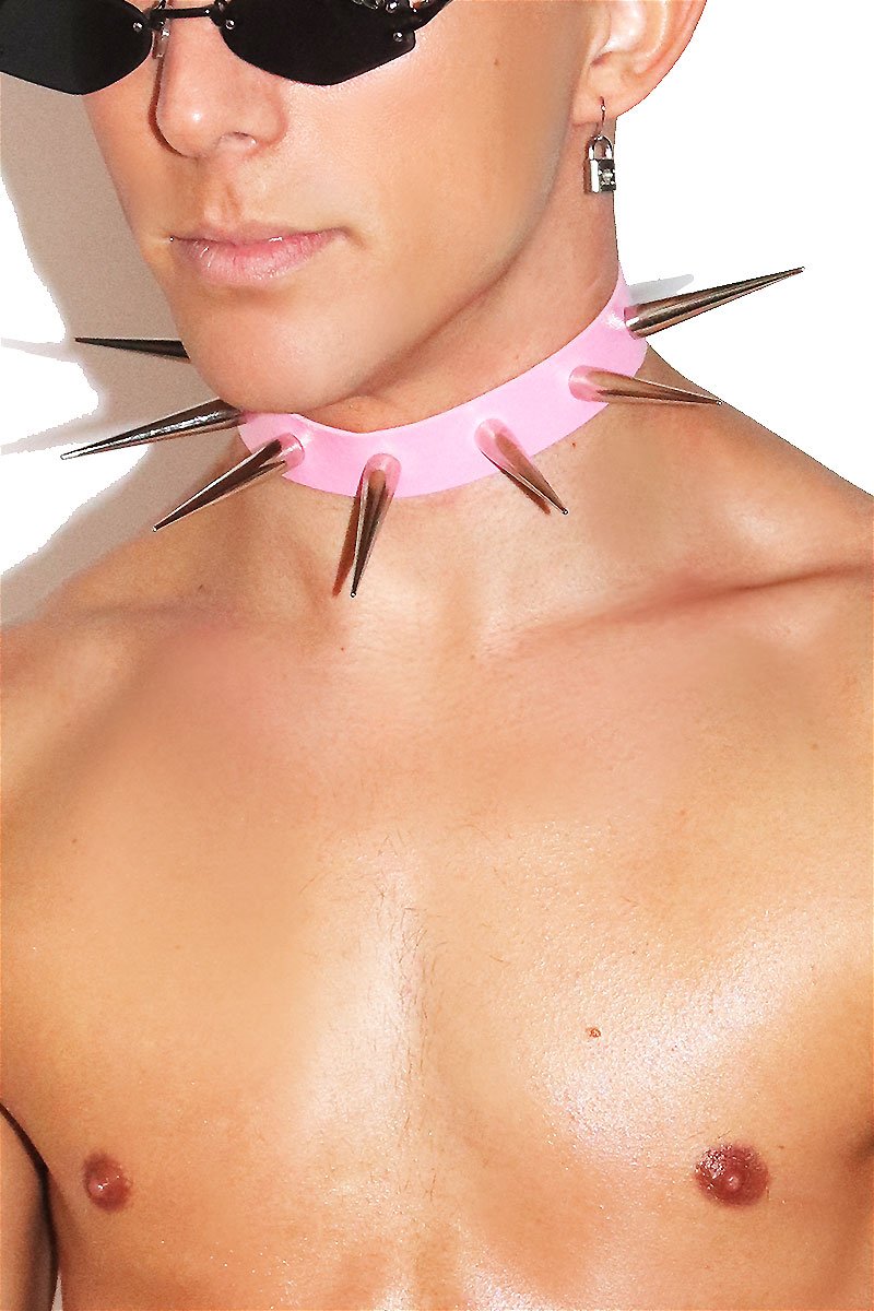 Lethal Spikes Collar Choker-Pink