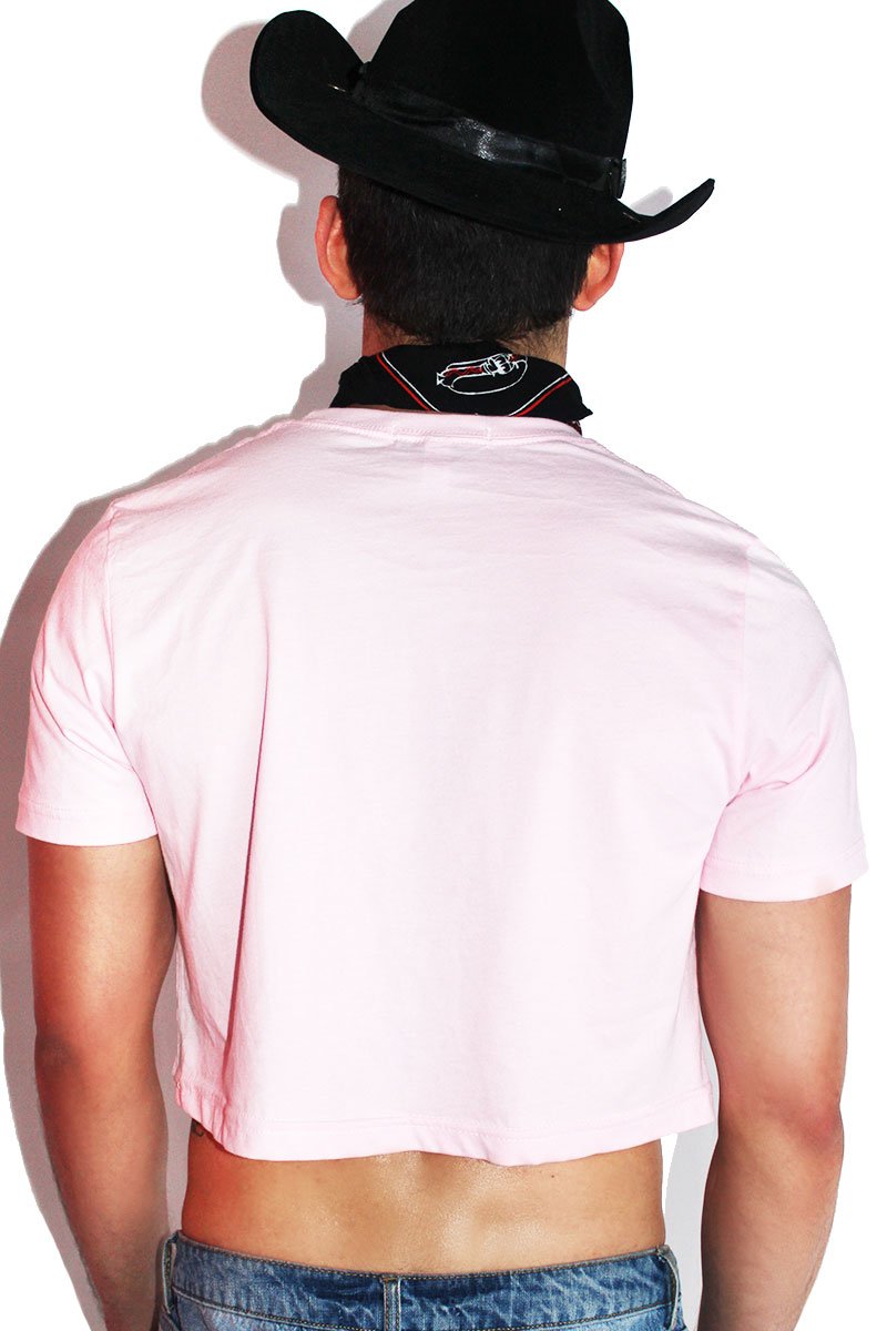 Pony Boy Crop Tee-Pink